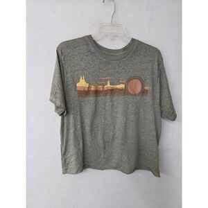 Pretty Rebel Phoenix Arizona Desert Graphic T-Shirt Green Raw Hem Womens Large